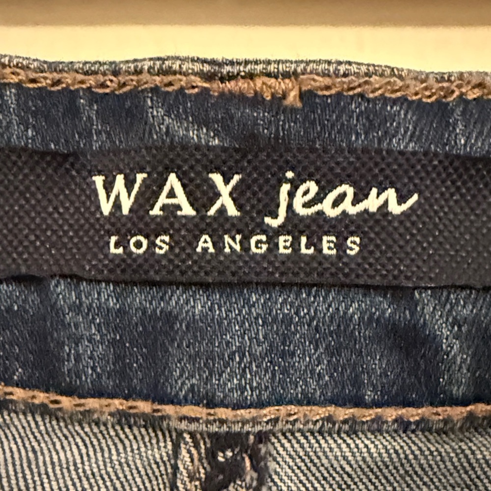 Wax Jean Ripped Indigo Mini Skirt women’s denim skirt Boho skirts size M - Picture 4 of 12